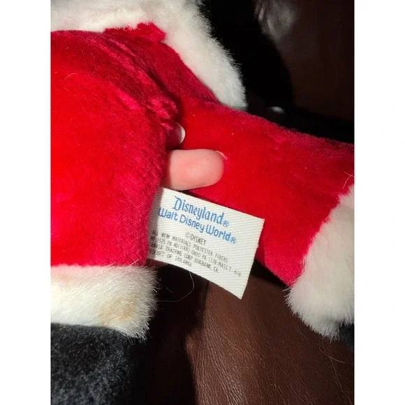 Vintage Disney Mickey Mouse Santa Claus Christmas Plush Disneyland Red Suit - Picture 6 of 6